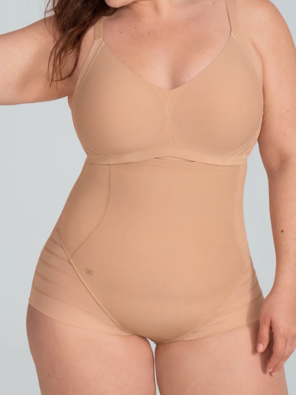 Honeylove Queen Brief Shapewear 2X SAND NUDE NWT